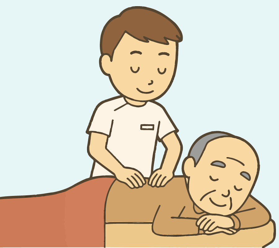 ムラタ鍼灸治療室・整骨院　往診治療イラスト